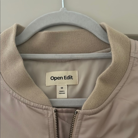 Open Edit Oxford Tan Bomber Jacket - Picture 4 of 8